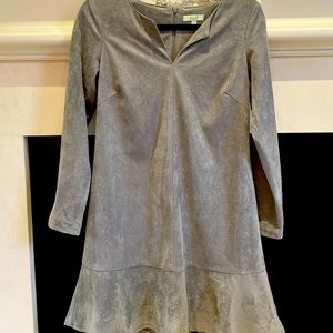 Jade gray suede dress